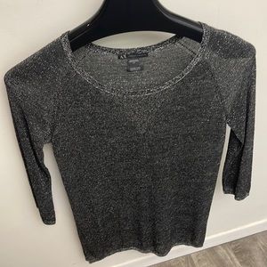 A/x Armani exchange Italian metallic yarn knit top